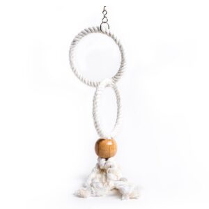 Saint Bernard Bird Toy Rope Rings Double